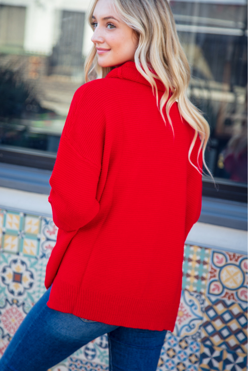 SOLID KNIT TURTLENECK PULLOVER SWEATER SOLID KNIT TURTLENECK PULLOVER SWEATER