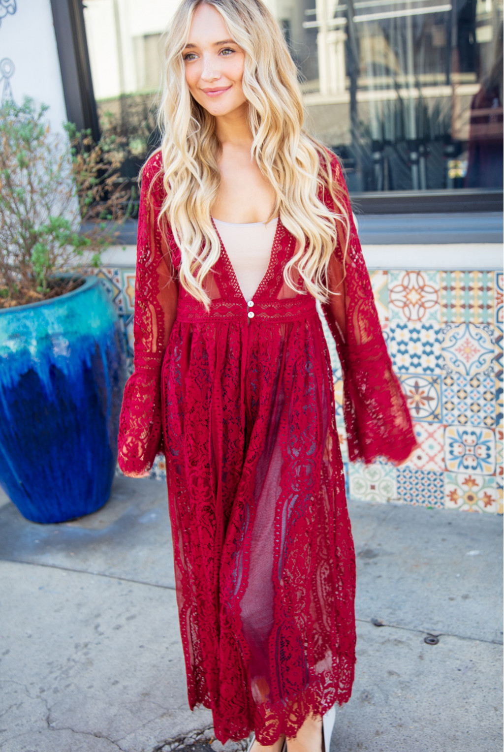 LONG BODY LACE CARDIGAN LONG BODY LACE CARDIGAN