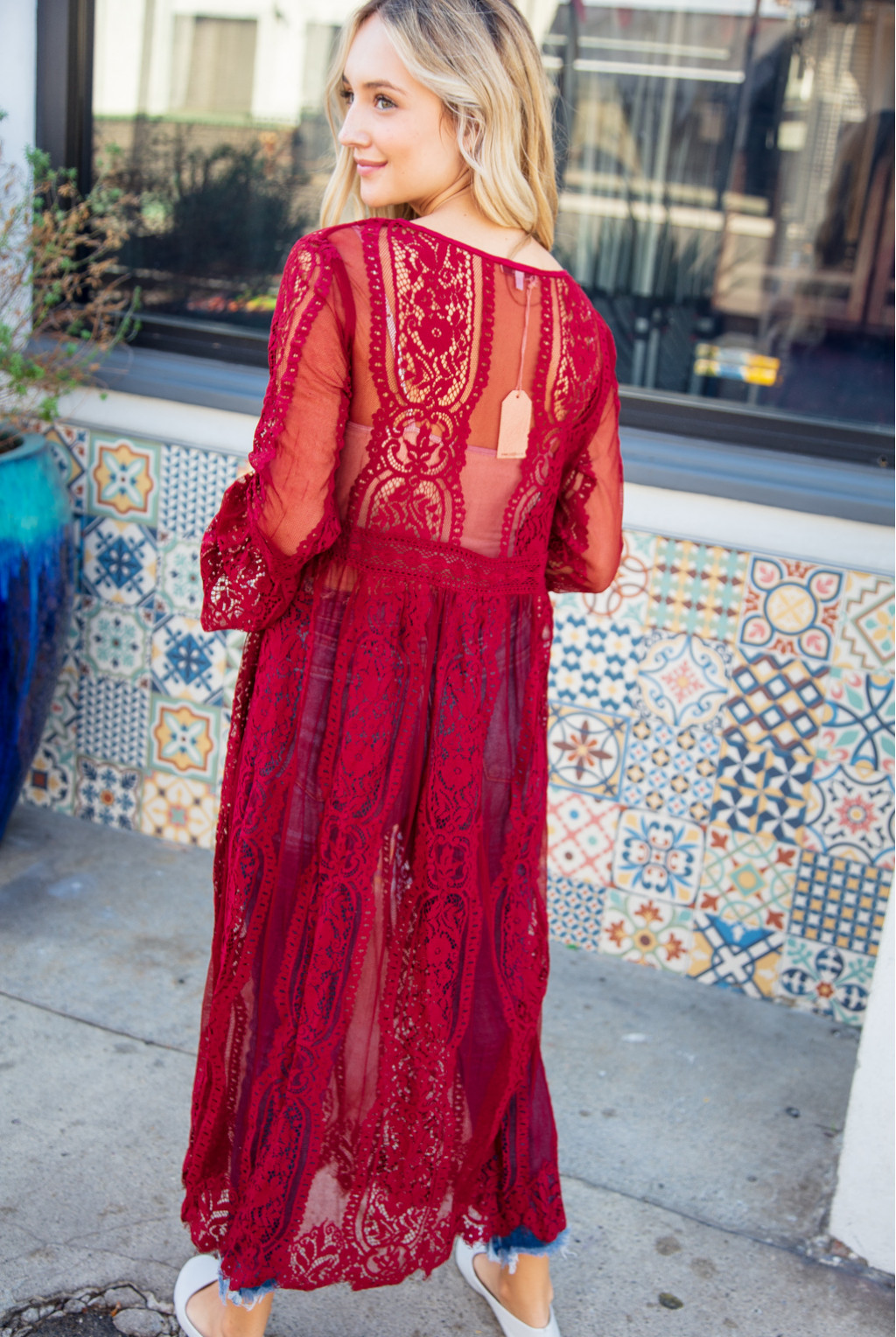 LONG BODY LACE CARDIGAN LONG BODY LACE CARDIGAN