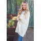 WOVEN BOUCLE KNIT PULLOVER HOODIE WOVEN BOUCLE KNIT PULLOVER HOODIE