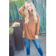 TWO TONE HACCI KNIT SWEATER WITH BUTTON DETAIL TWO TONE HACCI KNIT SWEATER WITH BUTTON DETAIL